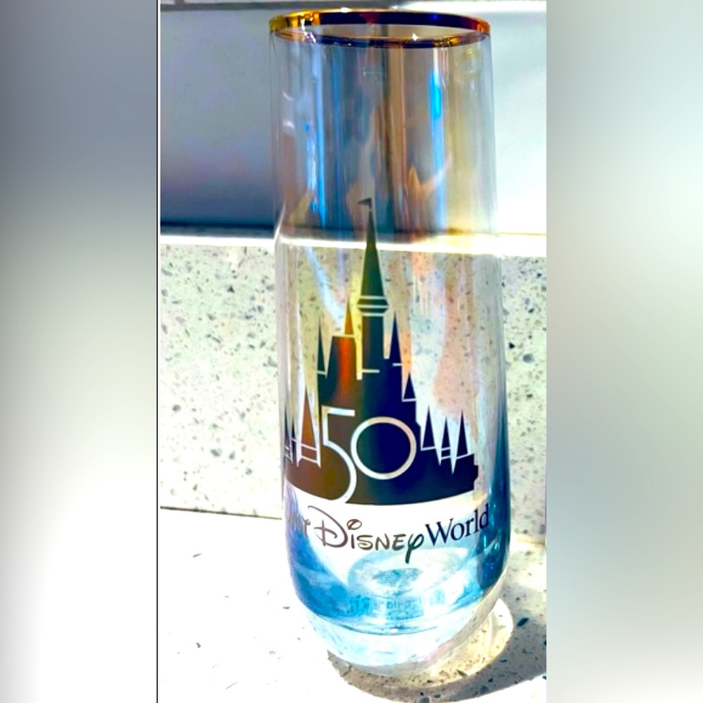 Disney World 50th Anniversary champagne flute